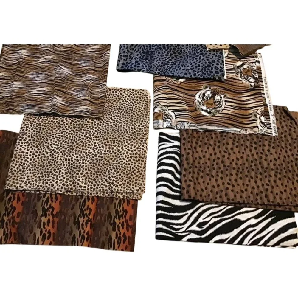 Wild African Animals Skin Print Quilt Fabric Debbie Mumm Timeless Lot Tiger Cats